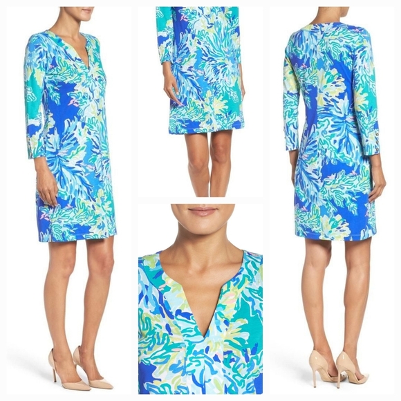 Lilly Pulitzer Riva Dress in the Wade and Sea Pattern Summer Resort Size XS - Picture 1 of 8